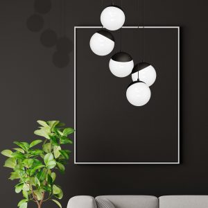 Lampa wisząca SFERA BLACK 5xE14 - obrazek 3