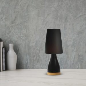 Lampa ceramiczna BELLA mała czarno-złota - obrazek 4