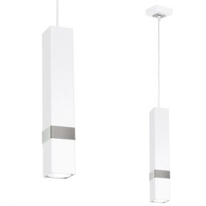 Lampa wisząca VIDAR WHITE/CHROME 1xGU10 - obrazek 1