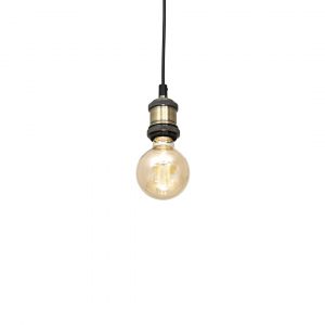 Lampa wisząca EDISON CZARNY/MOSIĄDZ 1xE27 - obrazek 3