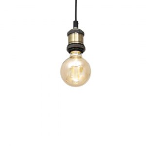 Lampa wisząca EDISON CZARNY/MOSIĄDZ 1xE27 - obrazek 4