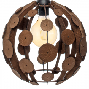 Lampa wisząca GAIA BROWN / WOOD 1xE27 60W - obrazek 4