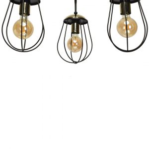 Lampa sufitowa OLIMP BLACK / GOLD 3xE27 60W - obrazek 3