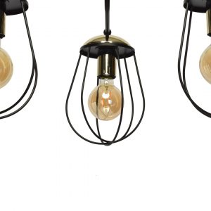 Lampa sufitowa OLIMP BLACK / GOLD 3xE27 60W - obrazek 4